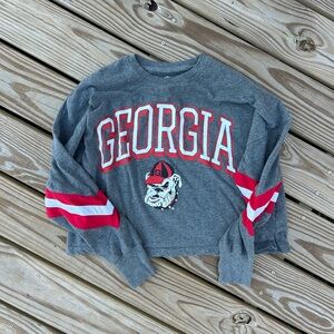 Rivalry Threads Gray and Red Georgia women’s Sweatshirt